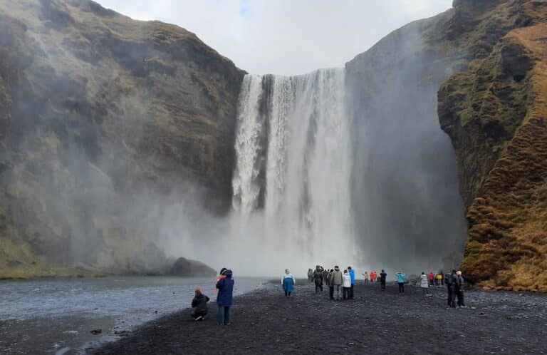 Skogafoss waterval zuidkust IJsland