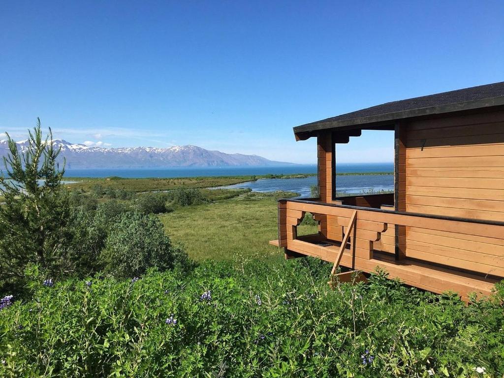 Vakantiehuisje Kaldbakskot bij Húsavik op IJsland met mooi uitzicht