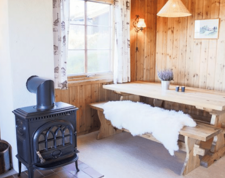 Houten huisje Vierbu interieur