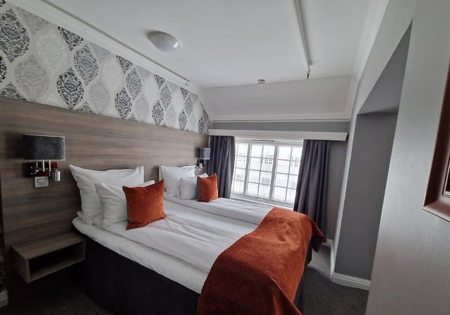 tweepersoonskamer van hotel Dr Holms in Geilo