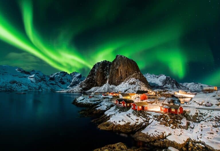 Aurora Borealis over rode rorbu's