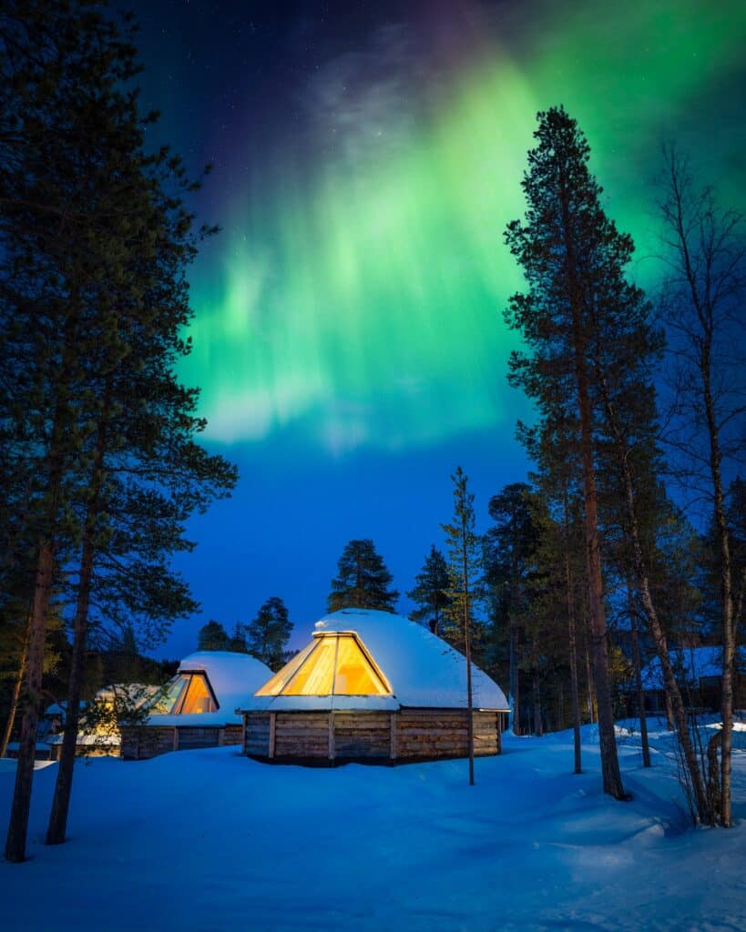 Nangu aurora log cabin exterieur