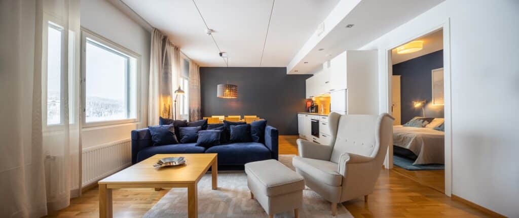 Appartement interieur met zithoek