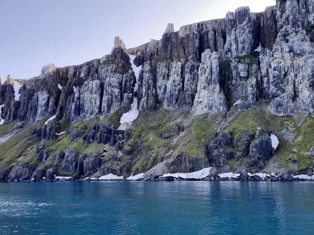 Vogelrotsen Alkefjellet op Spitsbergen