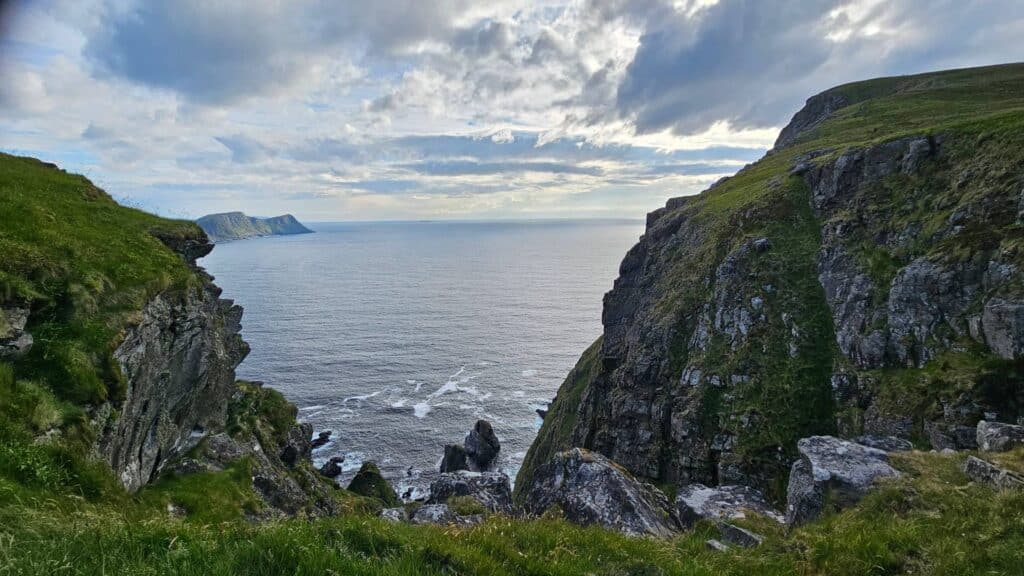 Uitzicht over de zee vanaf Runde, Noorwegen
