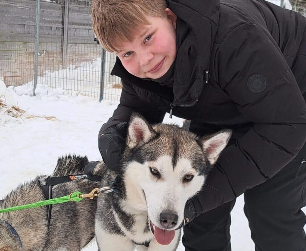 Floris met husky