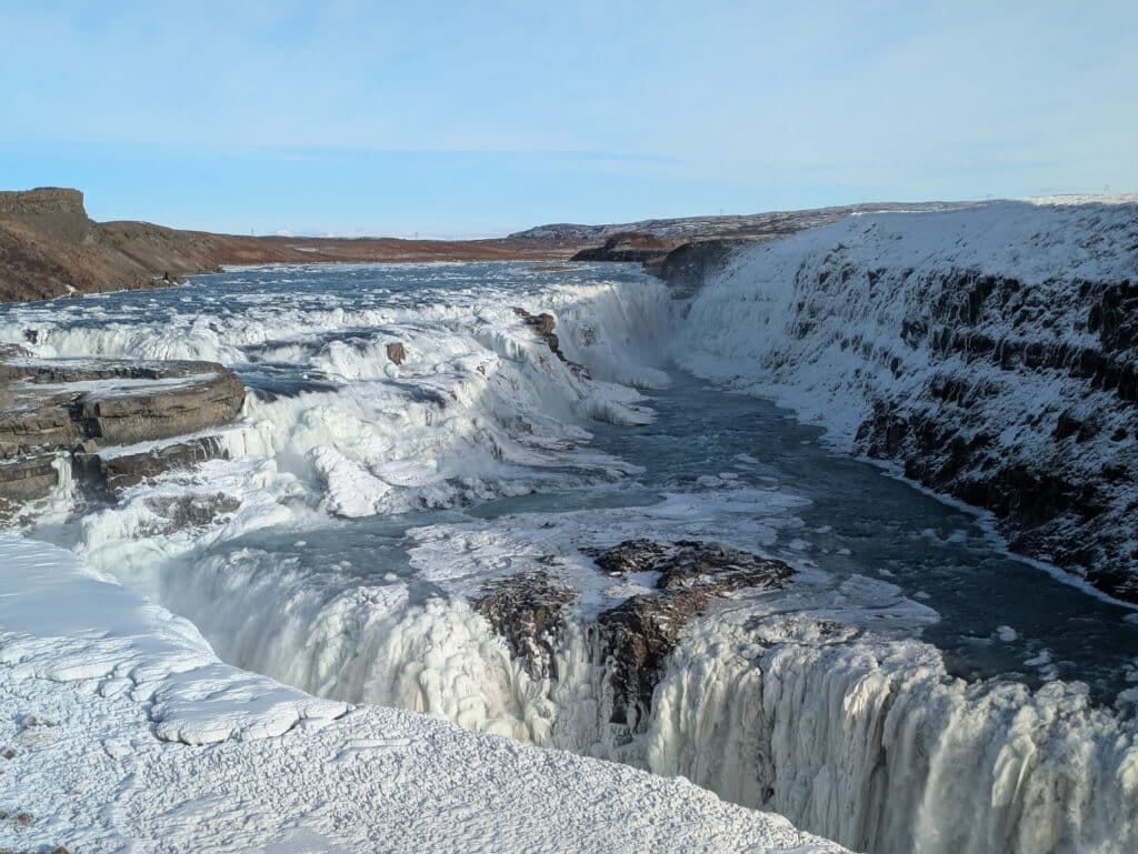 Bevroren Gullfoss waterval