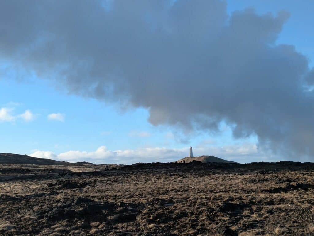 Vuurtoren op schiereiland Reykjanes