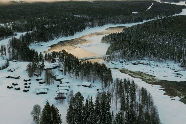 Luchtfoto Jockfall Zweeds Lapland