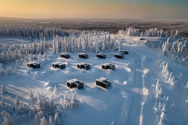 Sky Glass cabins van bovenaf