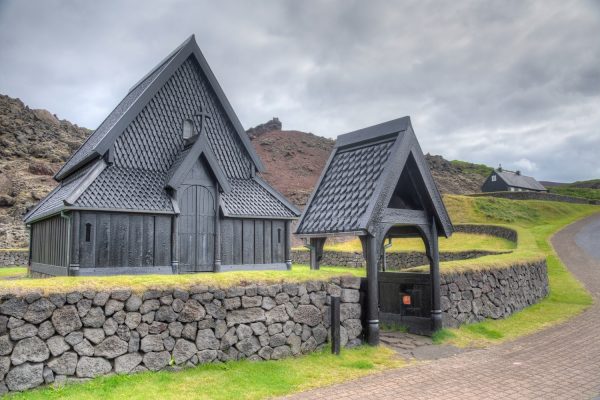 Replica,Of,A,Historical,Stave,Church,At,A,Skansen,At